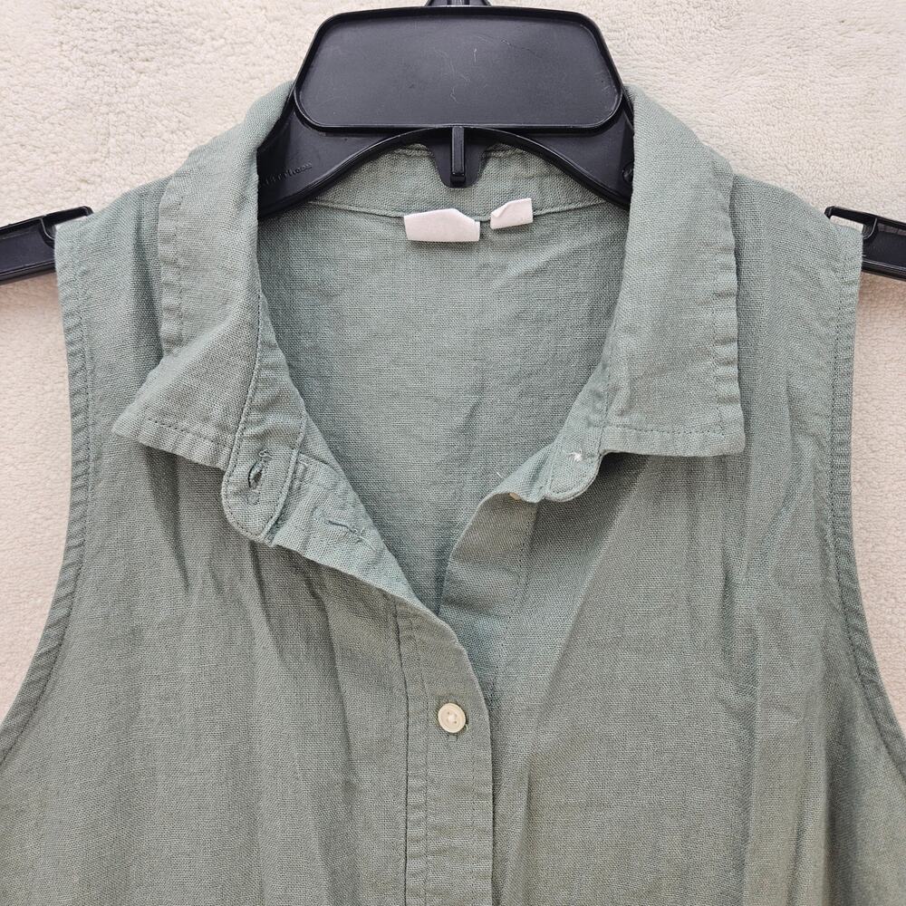 Gap Women's Medium Collar Button Up Sleeveless Ta… - image 2
